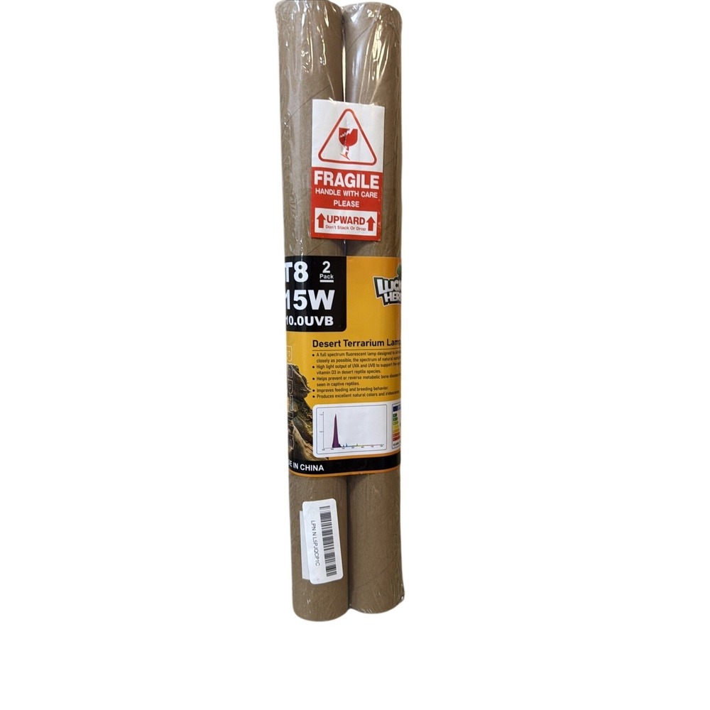 T8 15W UVB 10.0 Reptile Light, 18inch UVA UVB Reptile Light Bulb 2 Pack, Fluo...